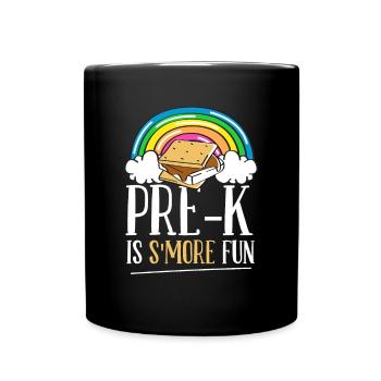 Kids Pre K est Smore Fun Rainbow Marshmallow Campin - Mug uni - noir - Devant
