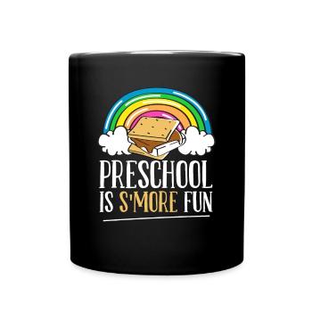 Camping Kids Preschool Is Smore Fun Rainbow Marshm - Tasse einfarbig - Schwarz - Vorne