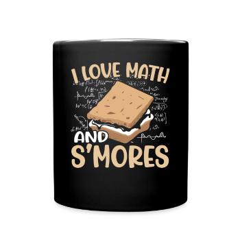 J’aime les maths et les smores drôle de campeur de guimauve sc - Mug uni - noir - Devant