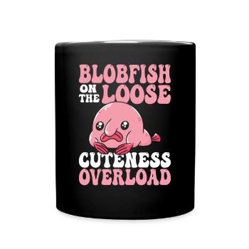 Surcharge de gentillesse du propriétaire de Blobfish - Mug uni - noir - Devant