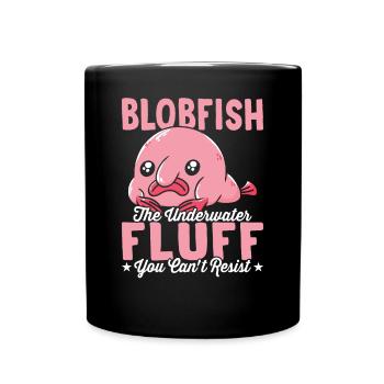 Blobfish-besitzer Unterwasserfluff - Tasse einfarbig - Schwarz - Vorne