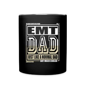 Emt Papa Gift - Full Colour Mug - black - Front