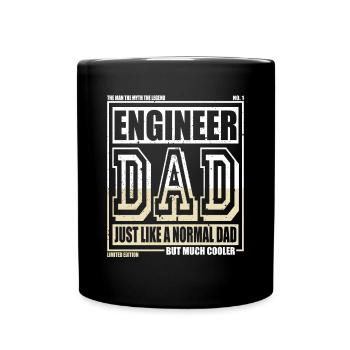 Ingénieur Papa Cadeau - Mug uni - noir - Devant