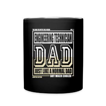 Engineering Technician Dad Gift - Full Colour Mug - black - Front
