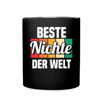 Nichte - Tasse einfarbig - Schwarz - Vorne