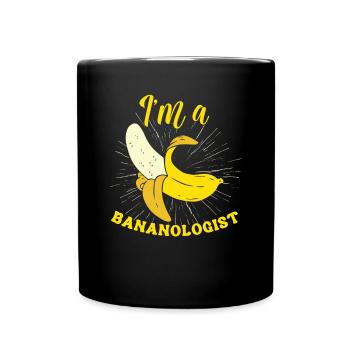 Je suis bananalogiste - Mug uni - noir - Devant