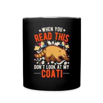 Coati Gift Proboscis Bear Coati - Full Colour Mug - black - Front
