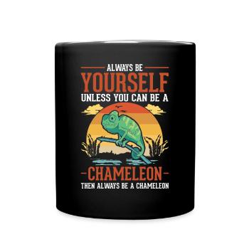 Alawys sois toi-même Chaméléon Chamäleon - Mug uni - noir - Devant