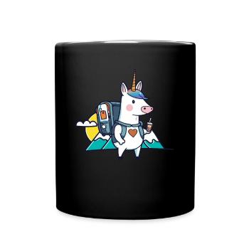Licorne en tant que géocacheur - Geocaching Geocacher - Mug uni - noir - Devant