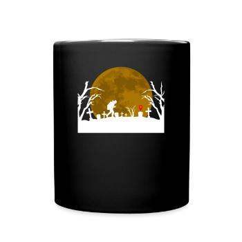 Géocacheur dans un cimetière - Geocaching - Mug uni - noir - Devant
