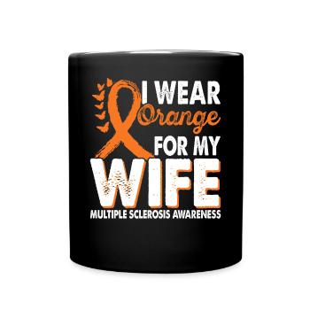 Wear orange for awareness of multiple - Full Colour Mug - black - Front