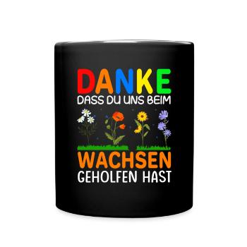 Erzieherin Kindergarten Abschiedsgeschenkidee - Tasse einfarbig - Schwarz - Vorne