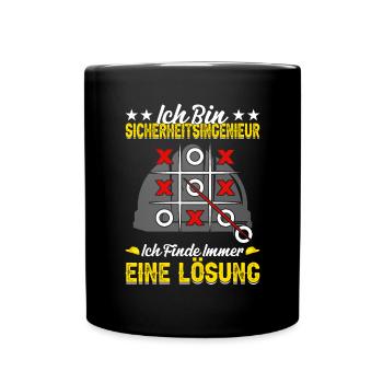Sicherheitsingenieur Geschenkidee - Tasse einfarbig - Schwarz - Vorne