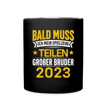 Spielzeug Große Schwester 2023 - Tasse einfarbig - Schwarz - Vorne