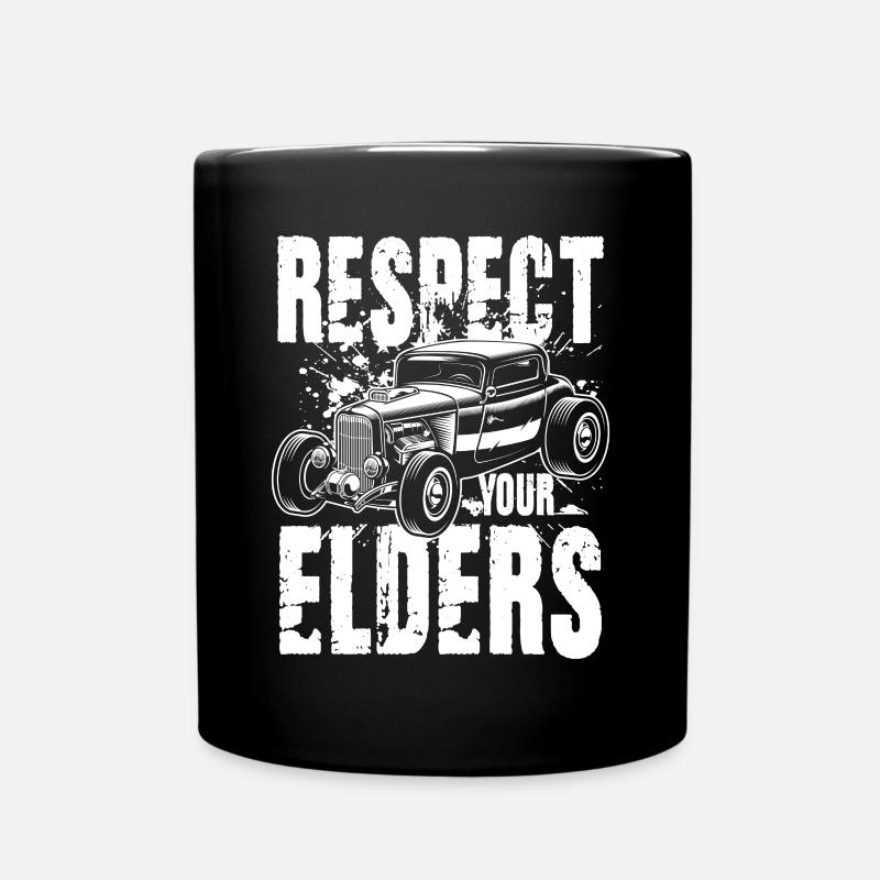 Respect Your Elders - Tasse einfarbig - Schwarz