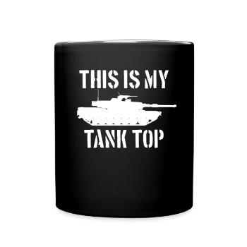 Dies ist mein Tank Top Abrams Tank lustig Milit�r - Tasse einfarbig - Schwarz - Vorne