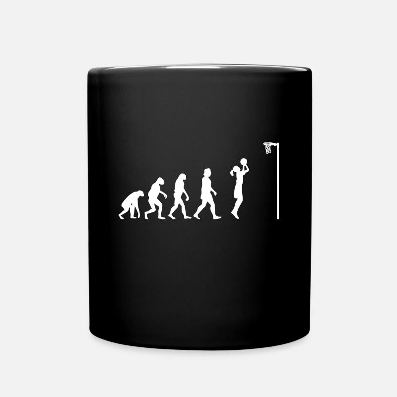 Funny Netball Evolution OutfitLove Ball Games - Full Colour Mug - black