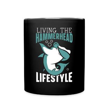 Hammerhead Shark Lover Marine Biology Underwater - Mug uni - noir - Devant