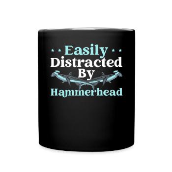 Hammerhead Shark Lover Marine Biology Underwater - Mug uni - noir - Devant