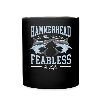 Hammerhead Shark Lover Marine Biology Underwater - Mug uni - noir - Devant