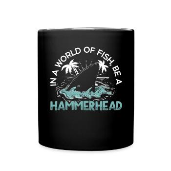 Hammerhead Shark Lover Marine Biology Underwater - Mug uni - noir - Devant