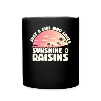 Rosinen - Tasse einfarbig - Schwarz - Vorne
