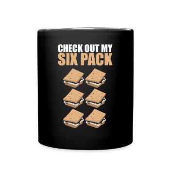 Smore Enthusiast Campfire Marshmallow Check Out My - Full Colour Mug - black - Front