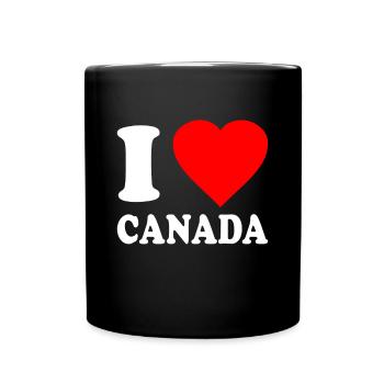 I Love Canada - Full Colour Mug - black - Front