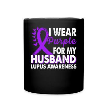 Portez du violet pour le mois de sensibilisation au lupus - Mug uni - noir - Devant