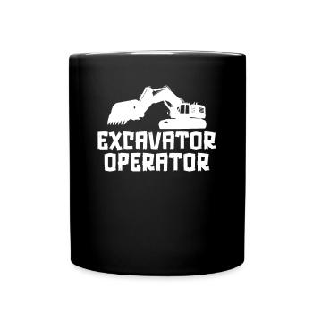 Excavator Operator Excavator Seilbagger - Tasse einfarbig - Schwarz - Vorne