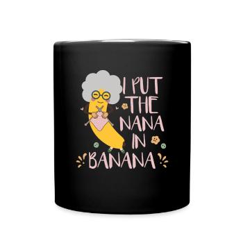 Grand-mère Nana Banane - Mug uni - noir - Devant