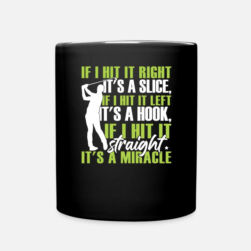 Funny Golfing Golf Player - Full Colour Mug - black