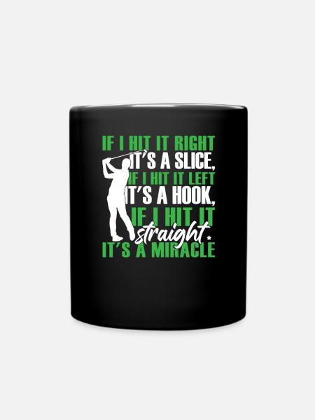 Lustige Liebe Golf - Tasse einfarbig - Schwarz