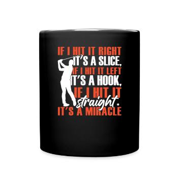 Golfen Humor Golfer - Tasse einfarbig - Schwarz - Vorne