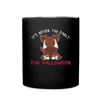 Okapi il n’est jamais trop tôt pour les diables d’Halloween - Mug uni - noir - Devant