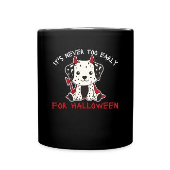 Dalmatians it's never too early for Halloween devils - Full Colour Mug - black - Front