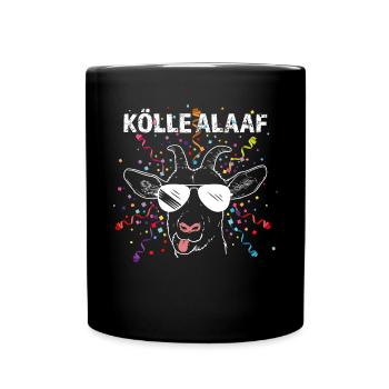 Kölle Alaaf Kölsch Karneval Fasching Konfetti Köln - Tasse einfarbig - Schwarz - Vorne