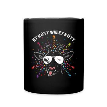 Et kütt wie et kütt Karneval Konfetti Fasching - Tasse einfarbig - Schwarz - Vorne