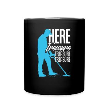 Funny Probing Metal Detector Detector - Full Colour Mug - black - Front