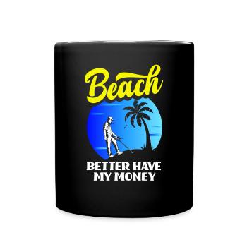 Funny Probing Metal Detector Detector - Full Colour Mug - black - Front