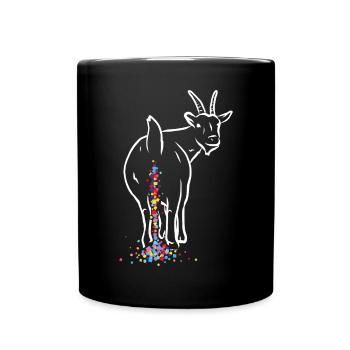 Confettis Carnaval Carnaval Chèvre Remplacement de costume - Mug uni - noir - Devant