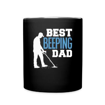 Drôle de détecteur de métaux de détecteur de métaux papa - Mug uni - noir - Devant