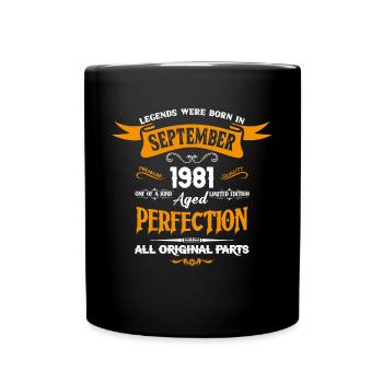 Legends Were Born In September 1981 - Full Colour Mug - black - Front