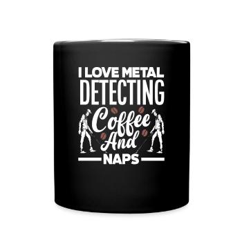 Funny Probing Metal Detector Detector - Full Colour Mug - black - Front
