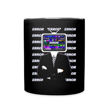Weirdcore Aesthetics TV Head Disorder - Full Colour Mug - black - Front