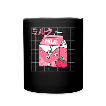 Esthétique bizarre Kawaii Japonais Mignon Mil - Mug uni - noir - Devant