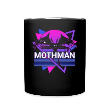 Mothman Krypto Kryptozoologie Retro - Tasse einfarbig - Schwarz - Vorne