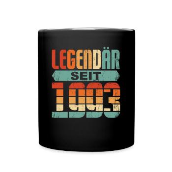 legendär seit 1993- 30 Geburtstag - Tasse einfarbig - Schwarz - Vorne
