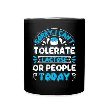 Produits laitiers intolérants au lactose - Mug uni - noir - Devant