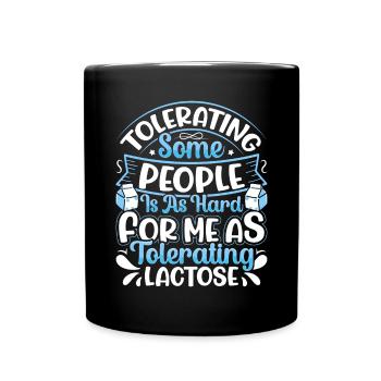 Produits laitiers intolérants au lactose - Mug uni - noir - Devant